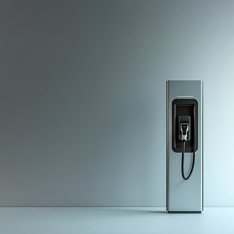 Stilistische Darstellung einer Ladestation