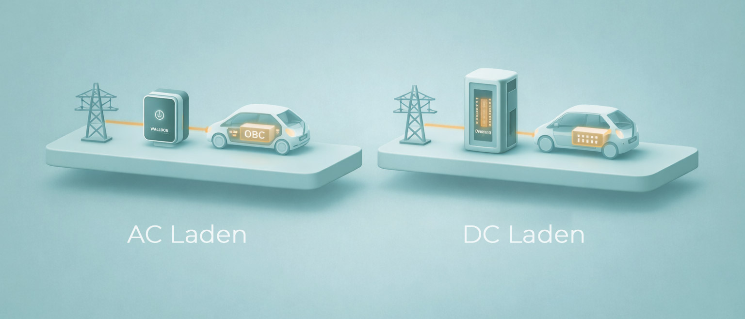 AC-DC-Laden Gegenüberstellung