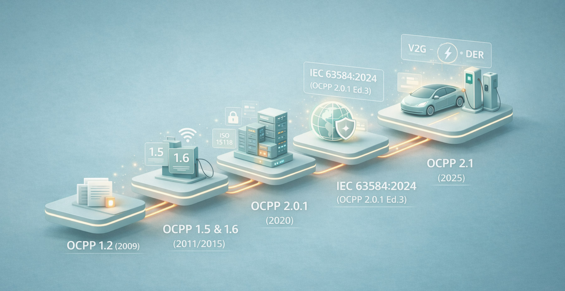 OCPP historische Entwicklung und Versionen