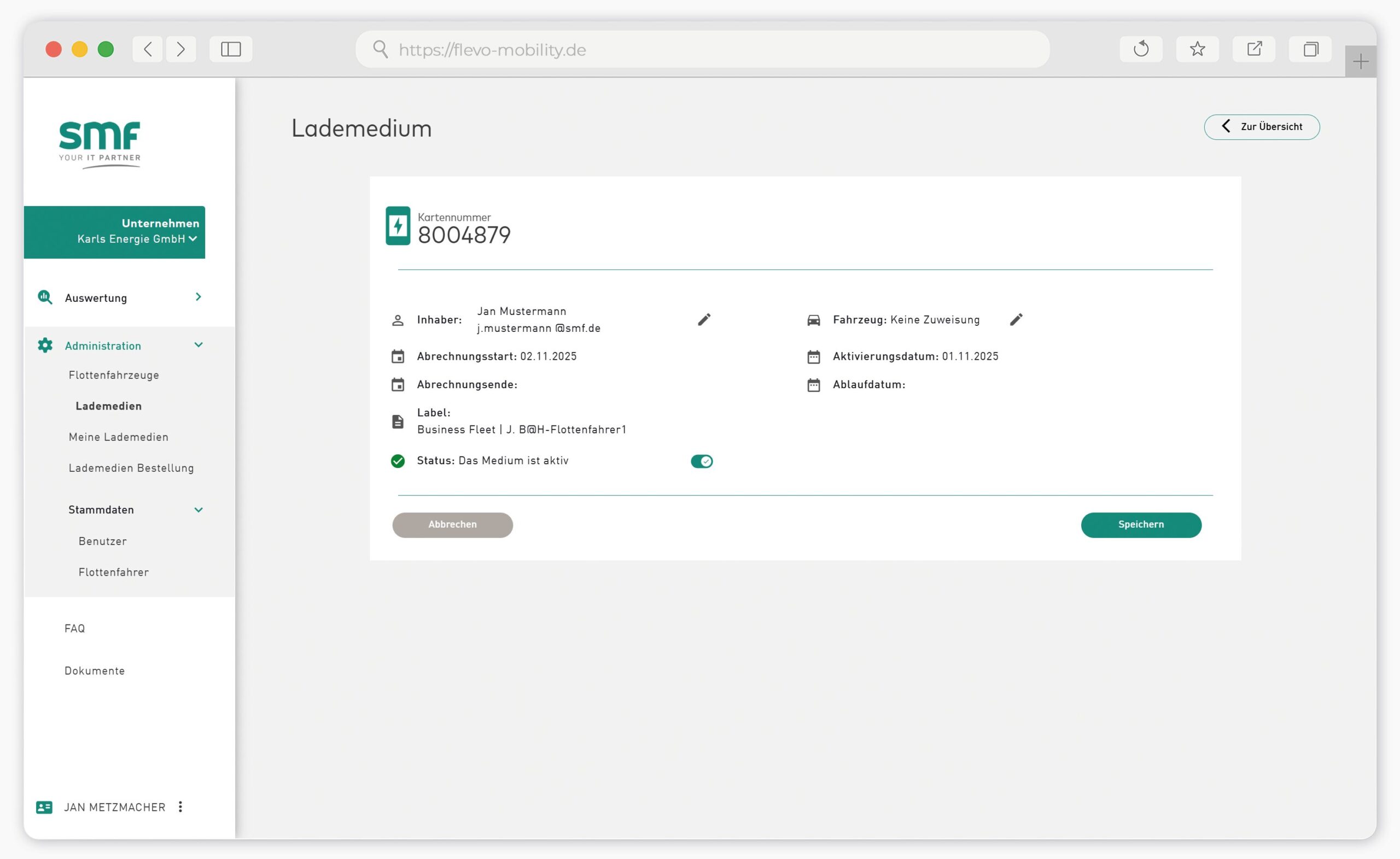flevo Self-Service-Portal Lademedium